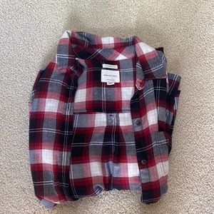 American eagle red plaid flannel size M